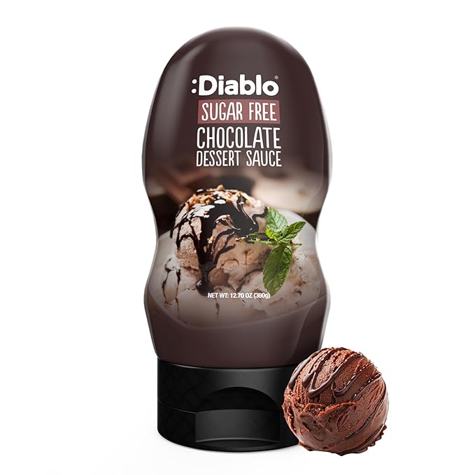 Diablo Chocolate Dessert Sauce | Sugar Free | Gluten Free | Diabetic Friendly | Hamper Available - Perfect for Gifting | 360g