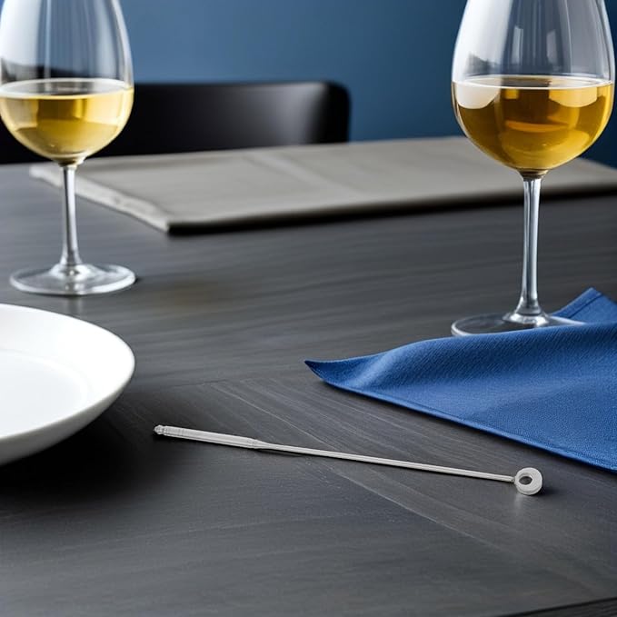 2 Pcs Metal Cocktail Stir Sticks, 7.5 Inch Smooth Coffee Stirrers Reusable with Stainless Steel, Coffee Stir Sticks for Home and Bars