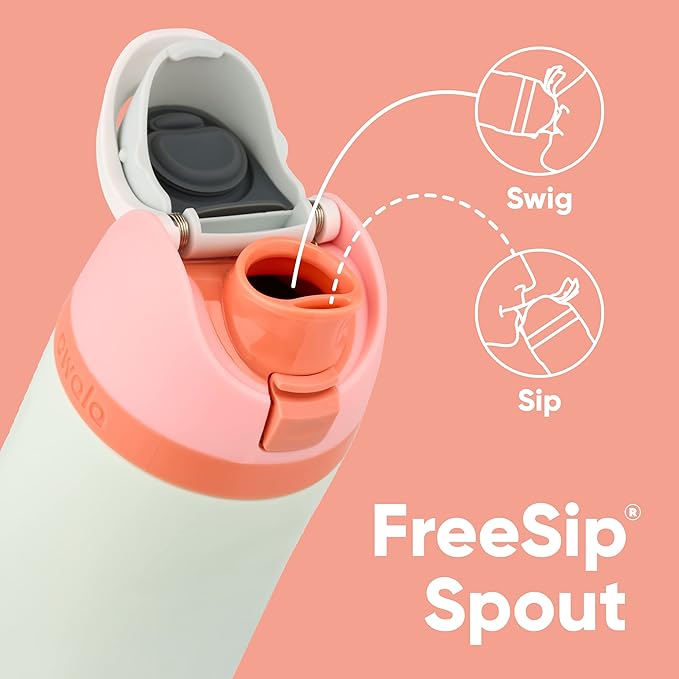 Owala FreeSip Insulated Stainless Steel Water Bottles with Straw, 32 Oz and 24 Oz, Summer Sweetness