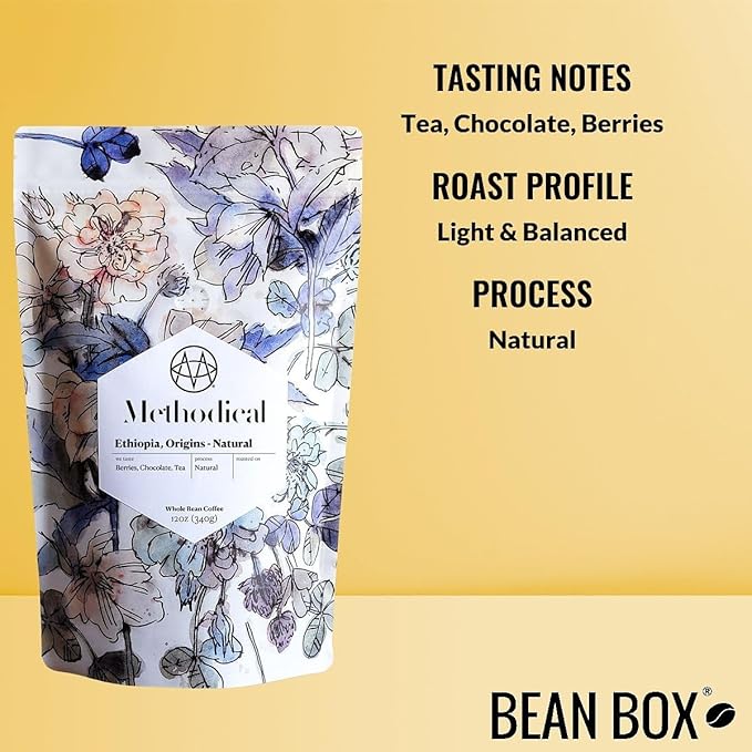 Ethiopia Origins Natural - Roasted by Methodical Roasting - Whole Bean Coffee - 2 Pound Bag