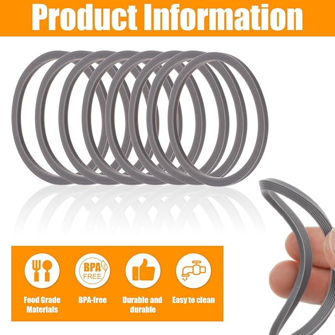 8 Pcs Water Bottle Gasket Replacement for Owala FreeSip, Gray Silicone Lid Seal O Ring Replacement Parts for Owala FreeSip Water Bottle 24/25/32/40oz