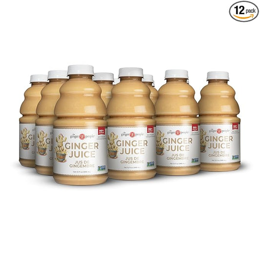 99% Pure Ginger Juice by The Ginger People – Digestive Health, Premium Quality, 32 Fl Oz Bottles (Pack of 12)