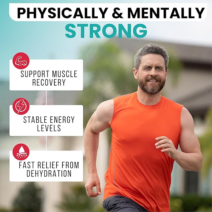 PowderVitamin Electrolytes Powder Plus (20 Servings) Black Tea Ginseng Electrolyte Powder Keto, Sugar Free, Pink Himalayan Salt,1000mg Potassium,120mg Calcium,120mg Magnesium, Hydration Powder