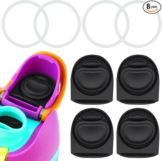 4 Sets Replacement Rubber Stopper and O Ring Gasket Compatible with Owala FreeSip 24oz 32oz,Water Bottle Lid Insert Cap Seal Parts for Owala 16/19/24/32/40oz Mouthpiece Accessories Z4K6