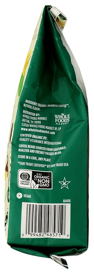 365 by Whole Foods Market, Organic Vanilla Guatemalan Medium Roast Ground Coffee, 12 Ounce