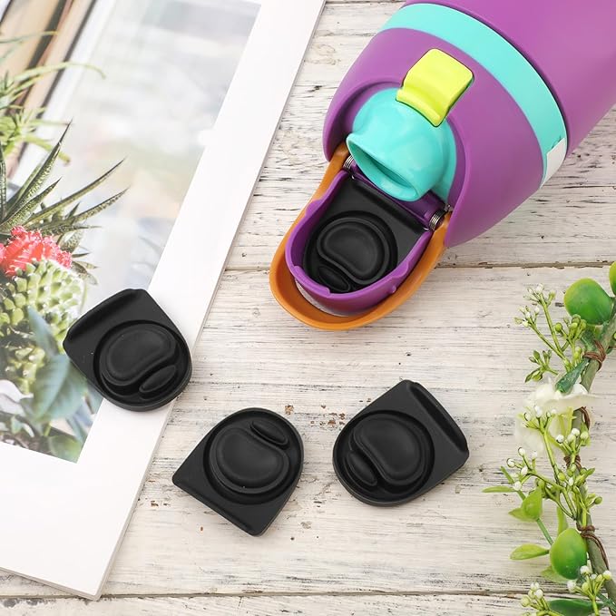 4pcs Water Bottle Seal Circle & 4pcs Replacement Stopper, Silicone O Circle Lid Gasket Parts for Owala Free Sip 19oz 24oz 32oz 40oz, Cap Mouth Plug Gasket Accessories, BPA-Free