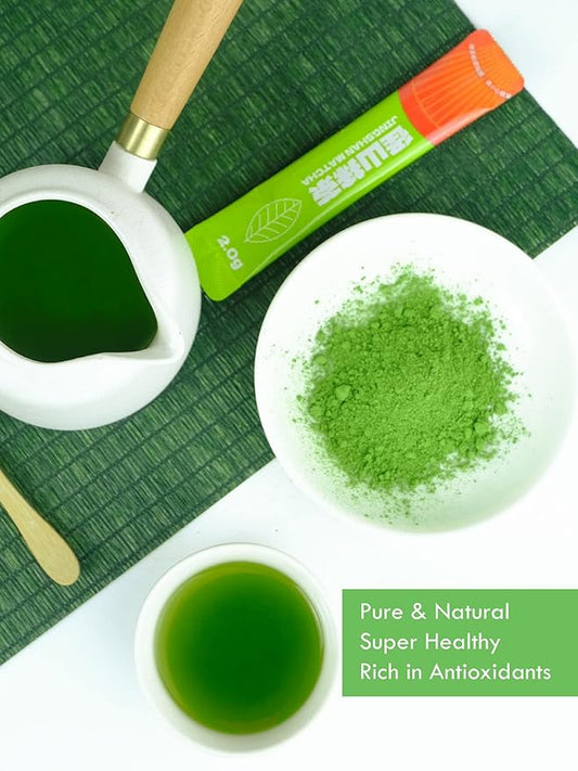 TeeLux Matcha Green Tea Powder, Premium First Harvest Culinary Grade Matcha Single Serve Packets, Unsweetened Matcha Powder Travel Stick Packs, 25 Count