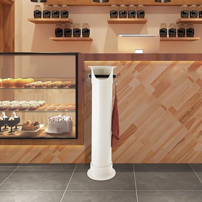 Espresso Coffee Knock Box, Coffee Knock Box Commercial Floor Type with 30 Gabbage Bags and Towel (Beige)