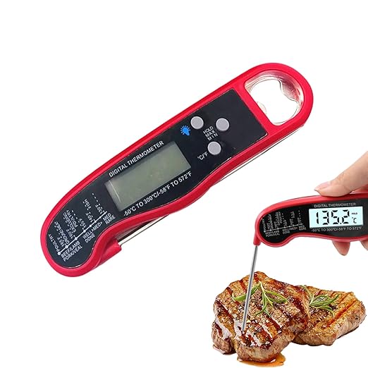 Cooking Temperature Gauge,Instant Read Waterproof LCD Display Kitchen Utensils | Digital Candy Thermograph - for Home Apartment House Baking Frying Steak Grill BBQ Turkey Grillers