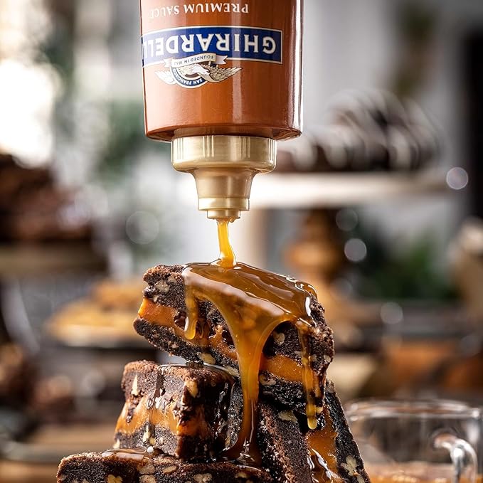 Ghirardelli Flavored Sauce Variety Pack | 16 oz Bottles (Pack of 2) | Caramel and Sea Salt Caramel Dessert Toppings for Coffee Drinks, Ice Cream, and Baking Recipes