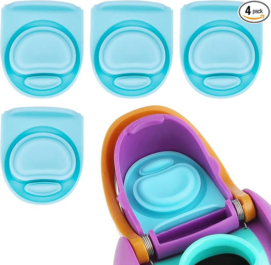 4pcs Replacement Stopper Compatible with Owala FreeSip 24oz 32oz,Water Bottle Top Gasket Lid for Owala 16/19/24/32/40oz Seal Bottle Mouth Cap Stopper Parts Silicone Insert Accessories (Blue)