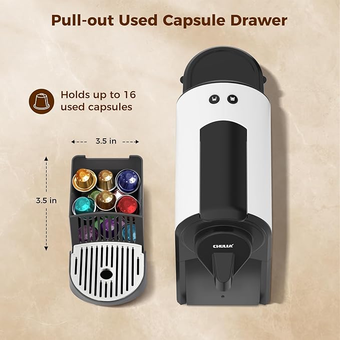 CHULUX Mini Espresso Pod Machine for NS Original Capsule, 20 Bar Single Serve Espresso Coffee Maker, 1400W