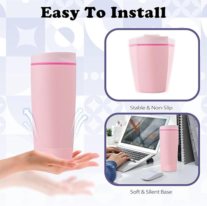 2pcs Silicone Boot for Owala SmoothSip Slider Coffee Tumbler 20oz 12oz, Anti-Slip Sleeve for Travel Coffee Mug, Protective Accessories for Owala BPA Free (Blush Pink)