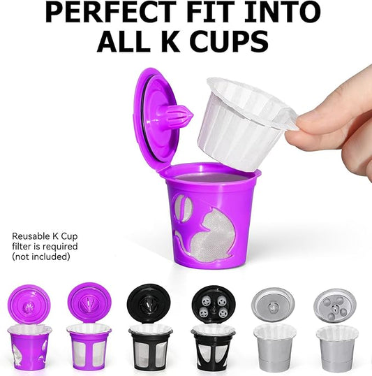 200 Count Fanativita K Cup Coffee Filters Disposable for Keurig Single Cup, Compatible with All Reusable K Cups (White)