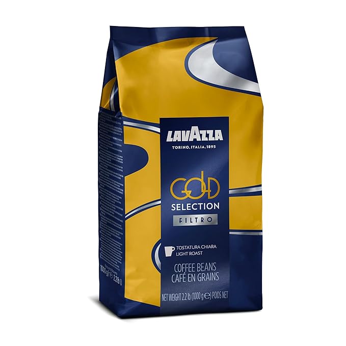Lavazza Gold Selection Filtro Whole Bean Coffee Light Roast,Vanille and Chamomille flower aromatic notes, 2.2 LB (Pack of 1)