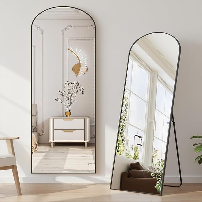 NEWBULIG Full Length Mirror, Upgraded Body Wall Mirrors with Shatter-Proof Glass, Floor Standing Mirror, Home Wall Decor
