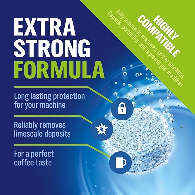 WoldoClean Coffee Machine Cleaner and Descaling Tablets - for 20 uses compatible with Nespresso, Keurig, Ninja, Delonghi, Coffee Maker Pot