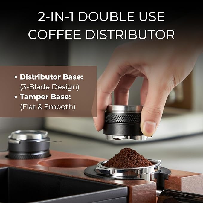 Espresso Accessories Kit – Coffee Distributor & Tamper Leveler Set with WDT Tool and Dosing Funnel | Barista Espresso Tamper Kit Fits 51mm Espresso Machines & Portafilters