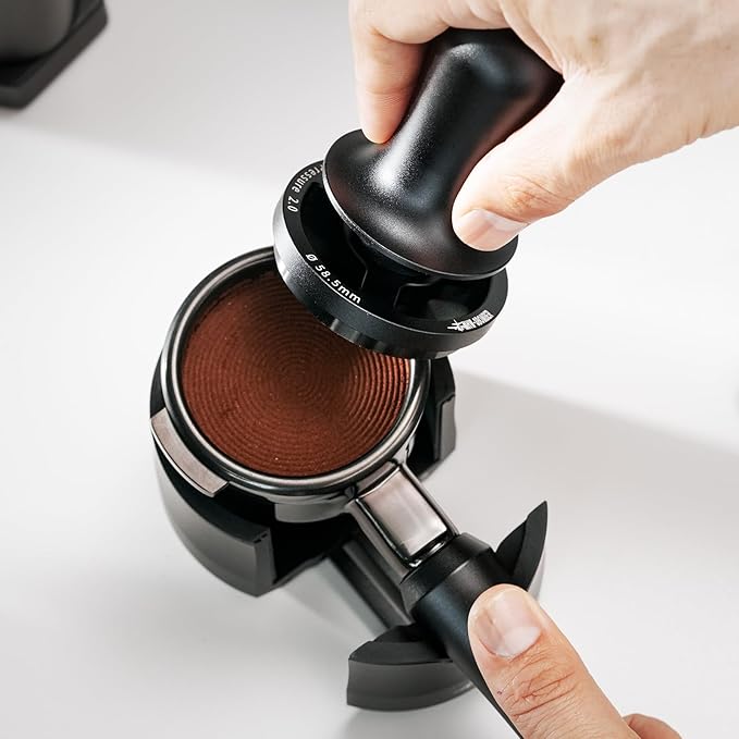 MHW-3BOMBER 58mm Bottomless Portafilter - 2 Ears Flat Espresso Portafilter with 18g Filter Basket Fits La Marzocco Espresso Machines, Aluminum Alloy Naked Coffee Portafilter, BP7022L-OS