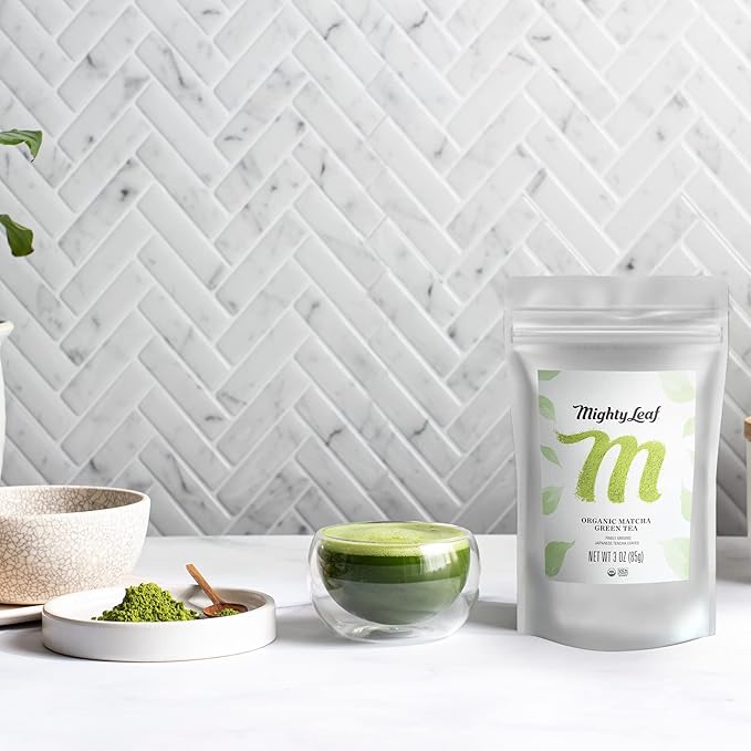 Mighty Leaf Tea, Organic Matcha Green Tea Powder - 3 Ounce Bag, 100% Japanese Matcha, Unsweetened