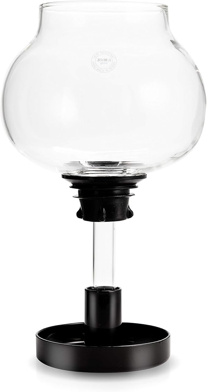 Yama Glass 8-Cup Stovetop Siphon Coffee Maker, 24 Oz Vacuum Brew, Heat-Resistant Borosilicate Glass