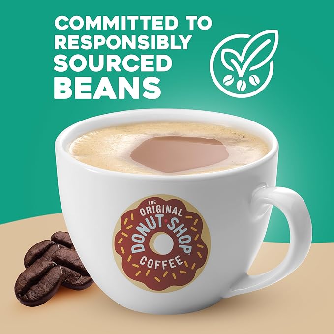 The Original Donut Shop Coffee Dark, Keurig Single Serve K-Cup Pods, Dark Roast Coffee, 48 Count