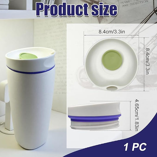 Replacement Slider Lid for Owala SmoothSip 20oz & 12oz, Top Cover Compatible with Owala 24oz Coffee Tumbler, Coffee Travel Mugs Leakproof Accessories, BPA-Free (White)