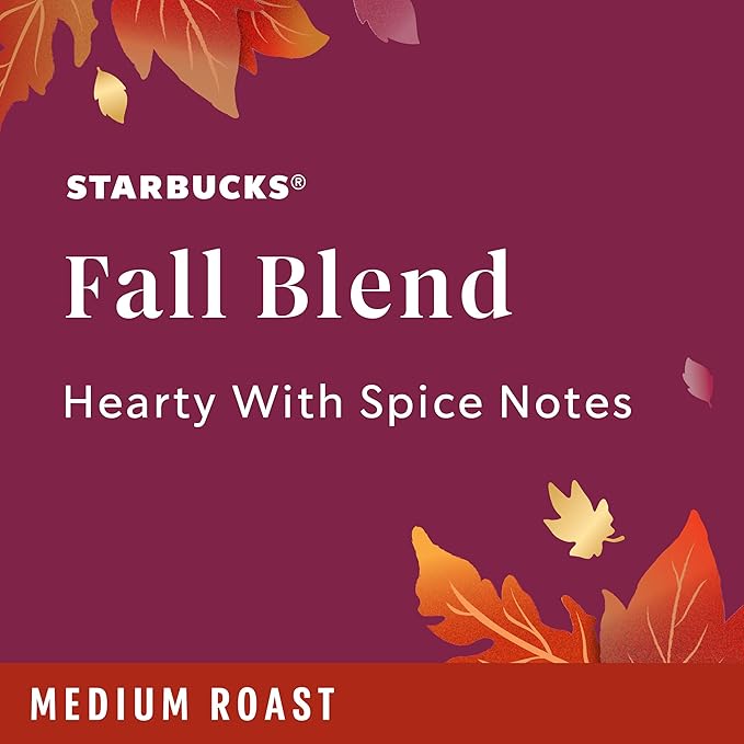Starbucks Ground Coffee, Medium Roast Coffee, Fall Blend, 100% Arabica, Limited Edition, 6 Bags (10 Oz Each)