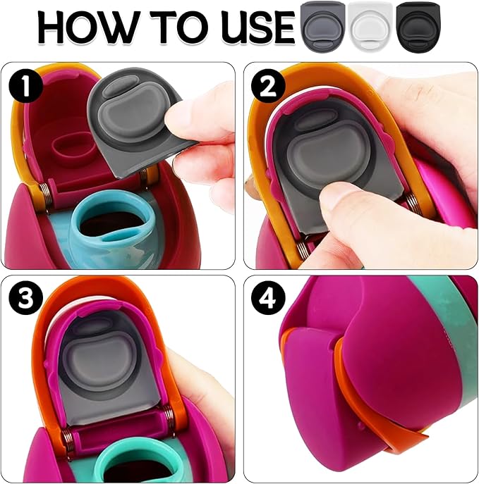 3pcs Replacement Rubber Stopper Seal Compatible with Owala FreeSip 24oz 32oz,Water Bottle Lid Cap Silicone Seal Parts for Owala 16/19/24/32/40oz Spout Gasket Mouthpiece Piece Accessories B3S7