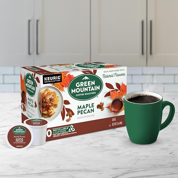 Green Mountain Coffee Roasters Maple Pecan Keurig K-Cup Pods, Light Roast Coffee, 60 Count