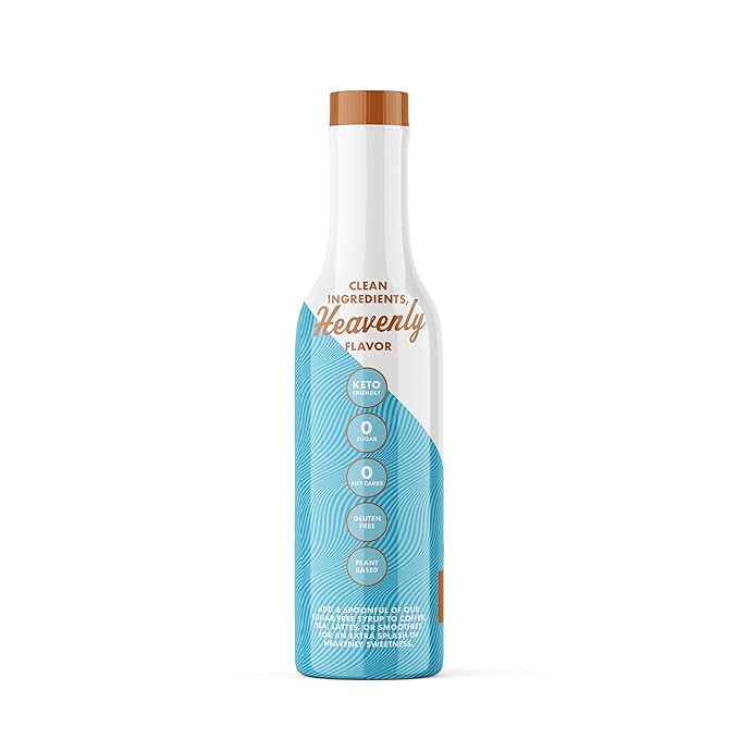 Sugar Free Salted Caramel Coffee Syrup - Stevia Based, No Sugar Alcohols or Sucralose, No Artificial Sweeteners, Natural Ingredients, Coffee Tea Cocoa Dessert, Keto Friendly, 1 Pack