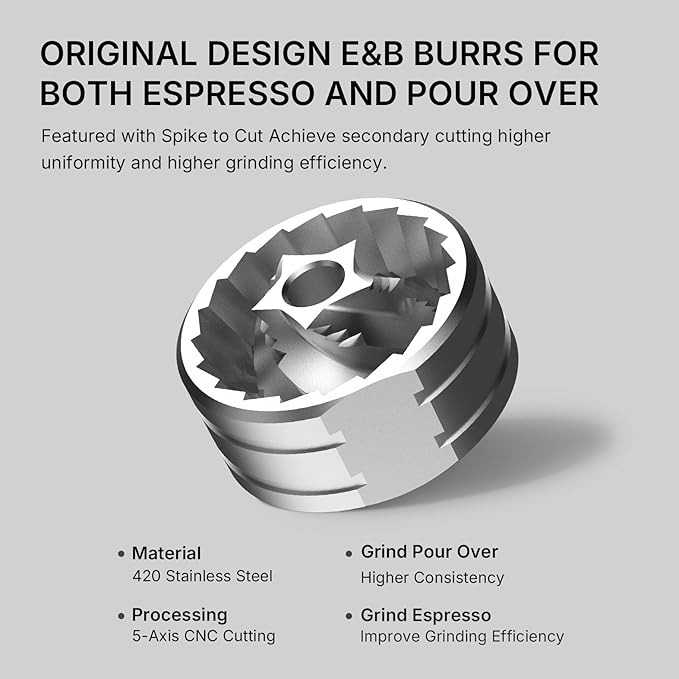 TIMEMORE Manual Coffee Grinder Chestnut ESP with Patented Stainless Steel Conical Burr - Precise Adjustable Setting, Hand Coffee Been Grinder for Espresso Moka French Press Pour Over - Black