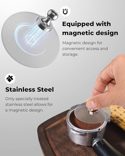 3 Pcs 54mm Espresso Puck Screen - 0.2mm Ultra Thin Espresso Puck, Stainless Steel Reusable Coffee Filter, Compatible with 54mm Breville Portafilter Basket