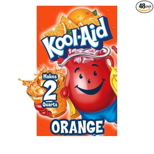 Kool-Aid Unsweetened Soft Drink Mix, Orange, 15OZ, 48 CT