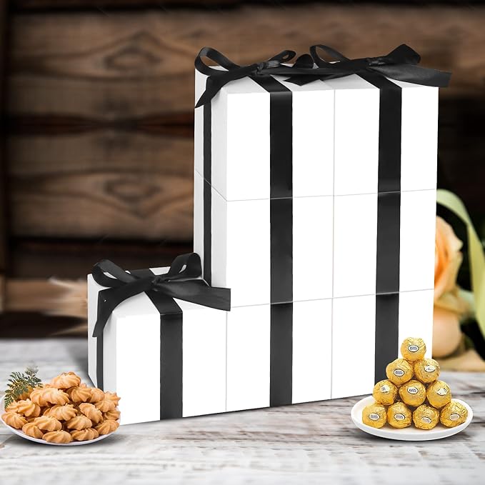 100 Pack Small Gift Boxes, 2x2x2 Inches Favor Boxes White Paper Gift Boxes with Lids for Presents, Crafting, Cupcake Boxes, Gifts, Candy Boxes for Wedding Party Bridal Shower Baby Shower Favors