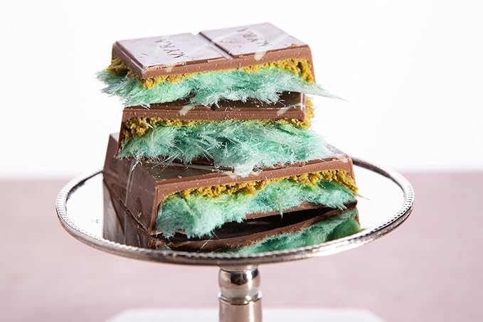 Carians Viral Frozen Italian Caramel Angel Hair Chocolate Bar - Pistachio, Kataifi & Caramel Flavor - Great for Gift Giving, Anniversary, Thanksgiving, Christmas