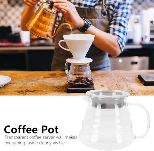 Yosoo Health Gear Glass Coffee Server, Practical Transparent Coffee Carafe for Bar Kitchen Counter, with Smooth Inner Surface and Glass Material (700ml)
