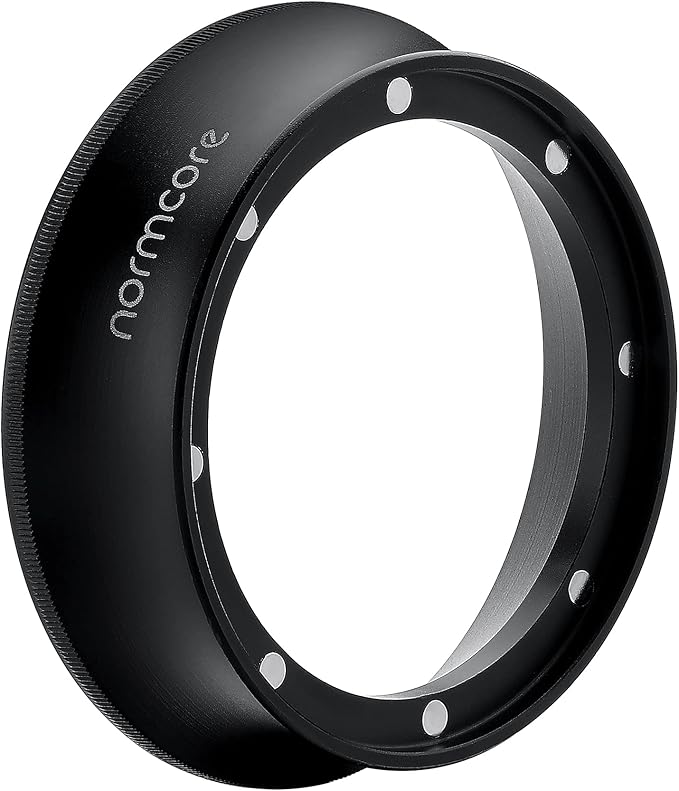 Normcore 51mm Magnetic Dosing Funnel, Espresso Dosing Ring, 18mm Anodized Aluminum with 8 Neodymium Magnets Compatible with 51mm Delonghi Decica Portafilter, Black