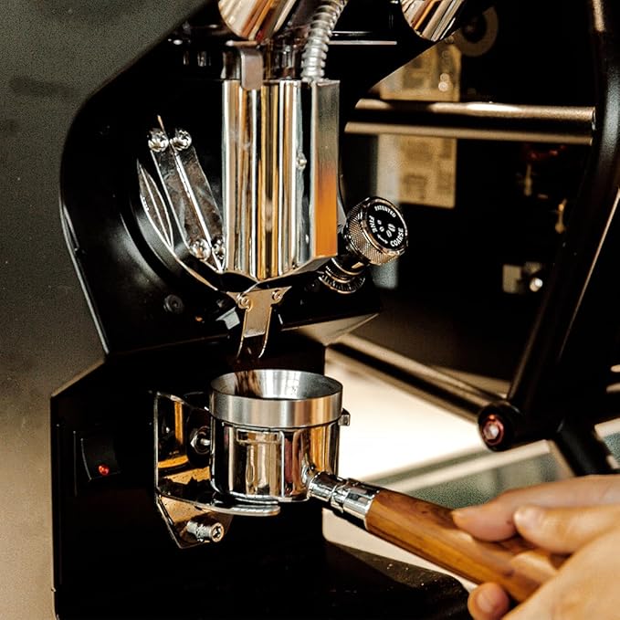 54mm Bottomless Portafilter with 3 Ears – Includes Magnetic Dosing Funnel, Etched & Sintered Filter Screens, Double Shot Basket, Stainless Steel Holder with Redwood Handle, Fits DeLonghi51mm Machines