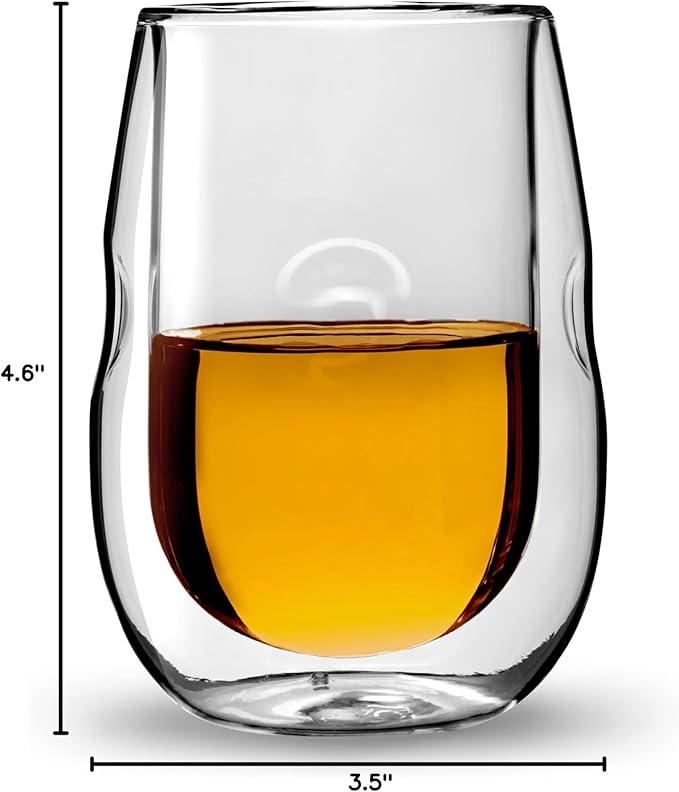 Ozeri Moderna Artisan Series Double Wall Insulated 10 oz Wine Glasses, Set of 8
