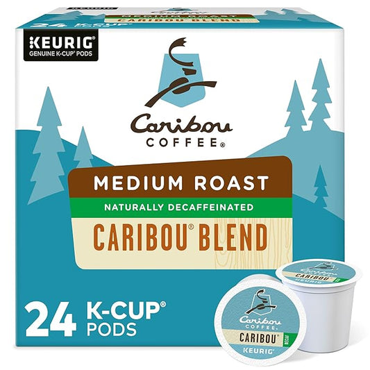 Caribou Coffee Decaf Blend K-Cup, 24 Count (Pack of 1)