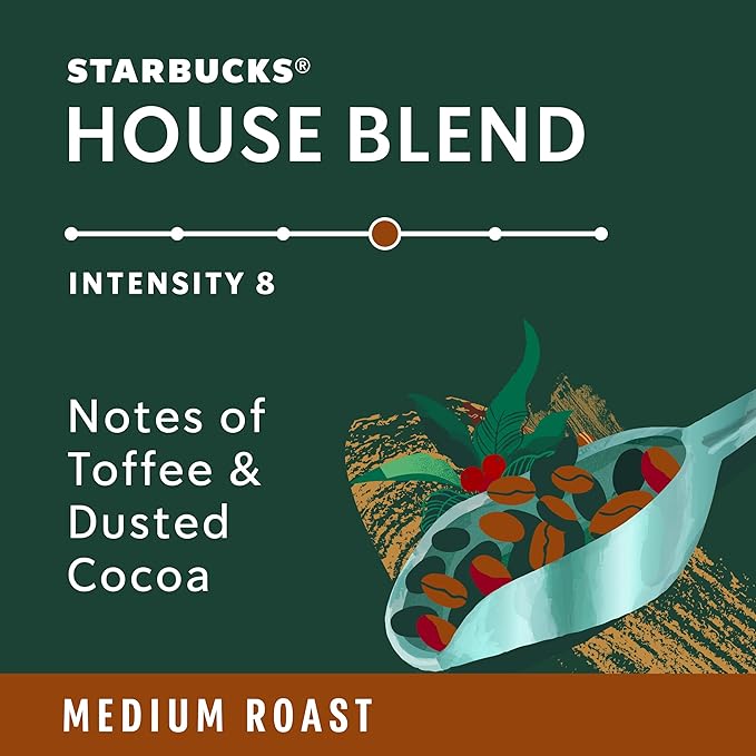 Starbucks by Nespresso Original Line, House Blend, Medium Roast Coffee, 50-count Espresso Pods