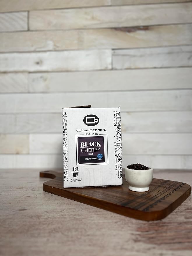 Black Cherry Decaf Coffee Pods by Coffee Beanery | 96ct Bulk Medium Roast Arbica Coffee