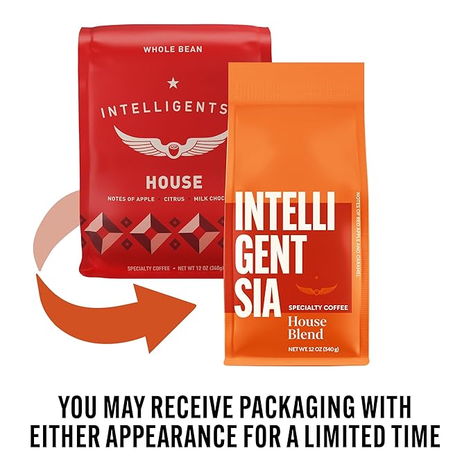 Intelligentsia Coffee, Light Roast Whole Bean Coffee, 100% Arabica Coffee - House Blend 12 Ounce Bag