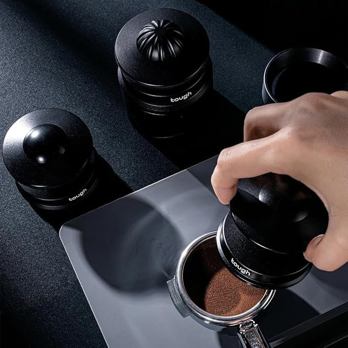 Espresso WDT Tool 58mm, Espresso Distribution Tools with Solid Anti-slip Storage Base for Barista, Equipped with 12 Height-Adjustable Needles Stirrer, Black