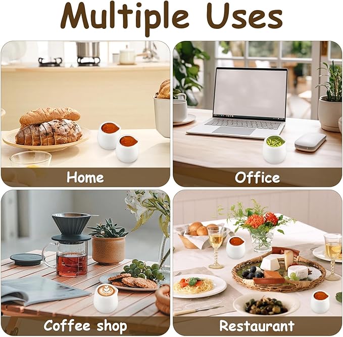 12Pack 3 oz Mini Cream Pitcher, Small Ceramic Cream Jugs, White Porcelain Creamer for Milk, Coffee, Tea, Jam, Sauces