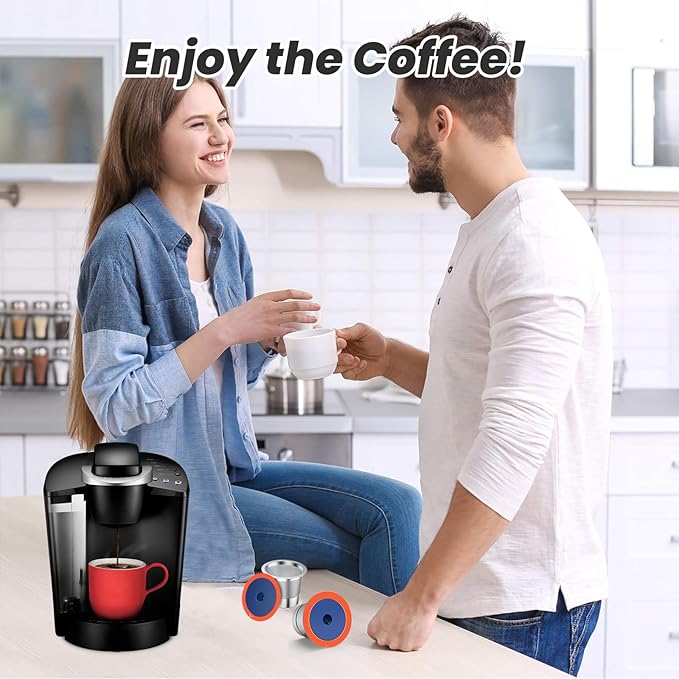 Stainless Steel Reusable K Cups for Keuring 2.0 and 1.0, Reusable Coffee Pods for Keuring Coffee Maker,Permanent Reusable K Cups Sturdy Coffee Filters (1 PACK)