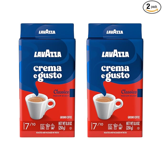Lavazza 2 Pack Crema E Gusto Ground Coffee 8.8oz/250g Each