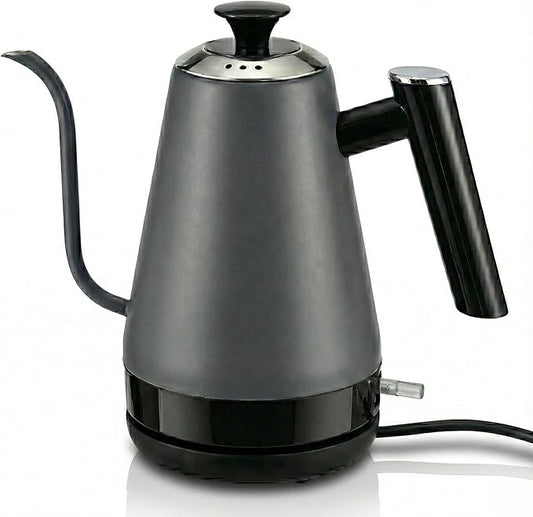 Electric Gooseneck Kettle, Pour Over Kettle for Coffee & Tea, Hot Water Boiler, 100% Stainless Steel Inner Lid & Bottom (K02)