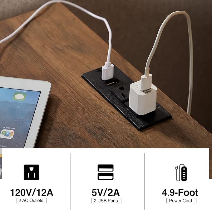 AMERLIFE 4-Piece Farmhouse Table Set Includes Sliding Barn Door TV Stand, Coffee Table& Two End Tables, Side Table with Charging Station and USB Ports, for Living Room, Distressed White, 66"